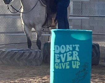 Printed Barrel Covers – Durable Stretch Covers for Rodeo & Horse Event Decor