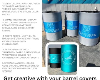 Horse Arena Barrel Covers – Personalized Covers for Youth Rodeo or Open Shows