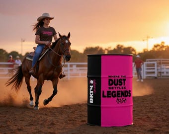 Custom Barrel Racing Cover: Personalized Rodeo Event Decor