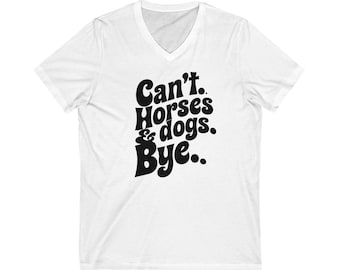 ユニセックス ジャージー 半袖 Vネック Tシャツ