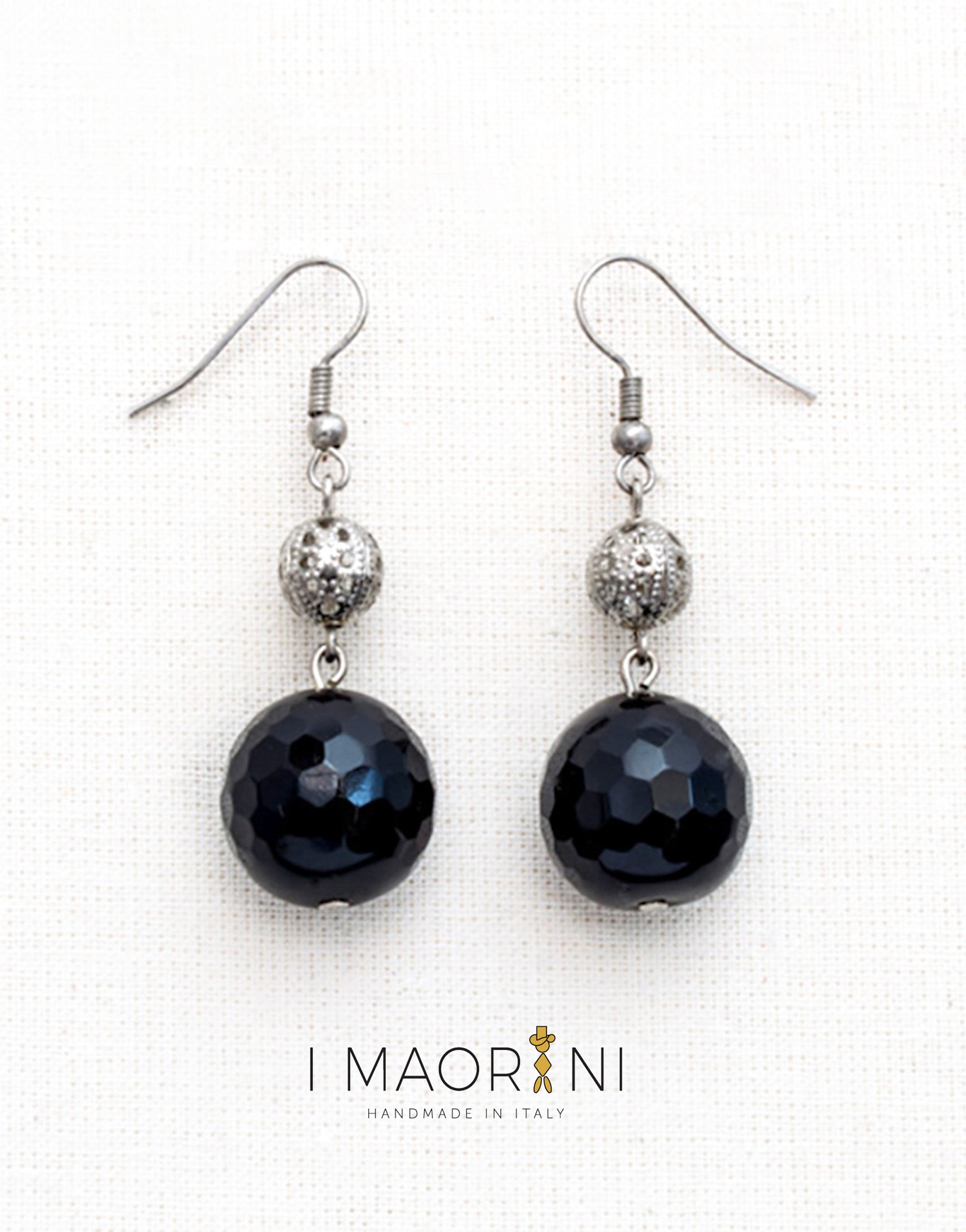 Orecchini di lusso in argento con pietra principale onice onice | Acquisti Online su