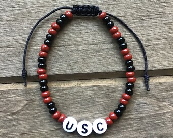 University of South Carolina Beaded Bracelet | USC Graduation Gift | Columbia SC