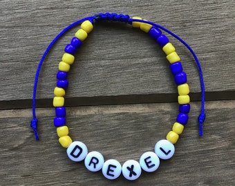 Drexel University Beaded Bracelet | Drexel Graduation Gift