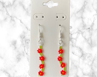 Daisy Chain Dangle Earrings | 6 Colors Available