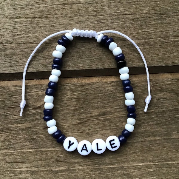 Yale University Beaded Bracelet | Yale Graduation Gift | New Haven CT