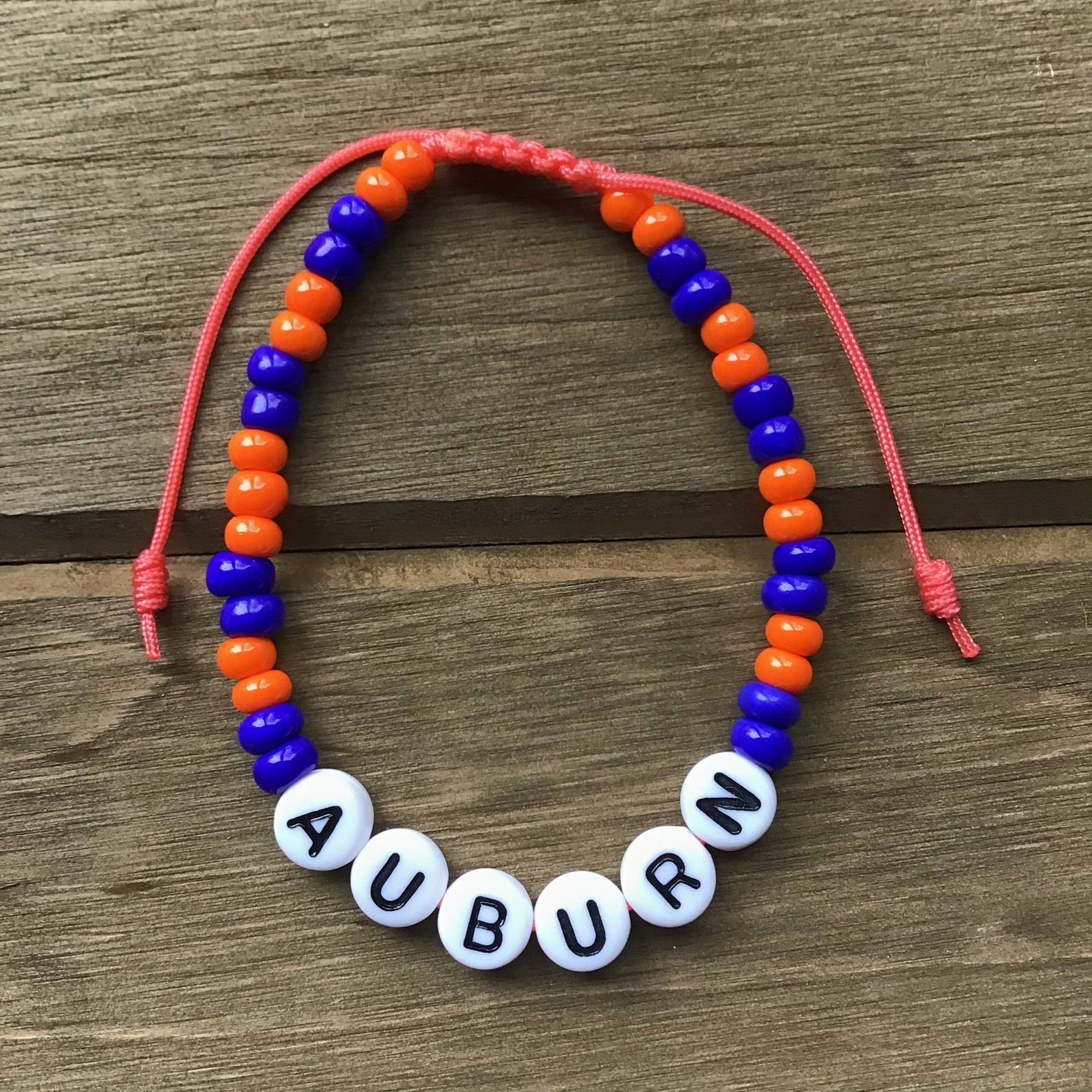 Auburn University Beaded Bracelet Auburn Graduation Gift Etsy