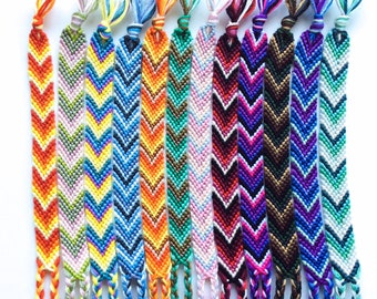 Zodiac-Inspired Chevron Friendship Bracelets