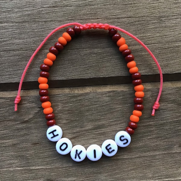 Virginia Tech Beaded Bracelet | Virginia Tech Graduation Gift | Blacksburg VA