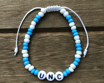 University of North Carolina Chapel Hill Beaded Bracelet | UNC Graduation Gift | Chapel Hill NC
