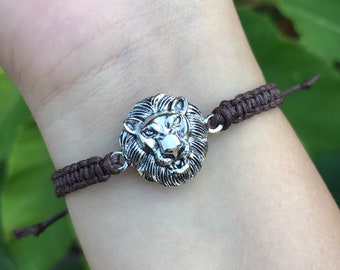 Lion Waxed Cord Macrame Bracelet | Two Colors Available