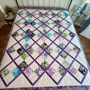 Gitter & Kolibris Handmade Quilt