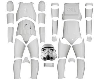 Star Wars Stormtrooper Costume Armor - A New Hope - Kit Version 2 WITH REPLICA HELMET