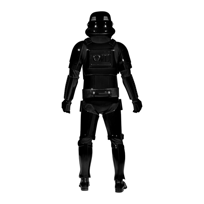 stormtrooper costume gloves with loop pad sewn on the back to attach armour