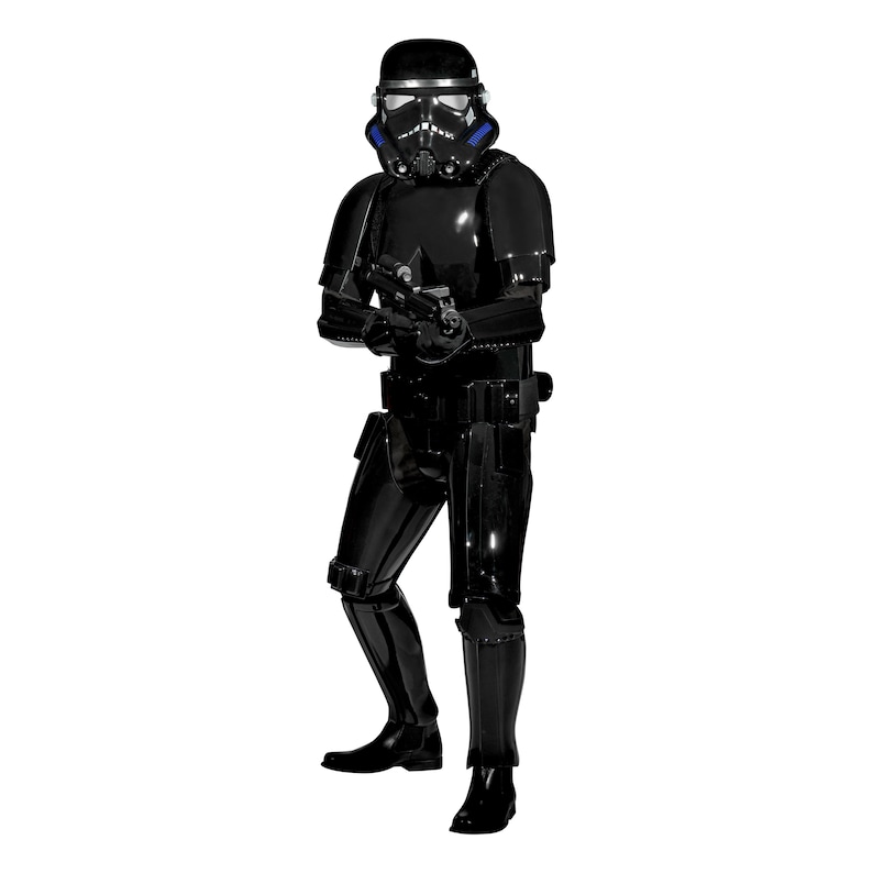 stormtrooper costume gloves with loop pad sewn on the back to attach armour