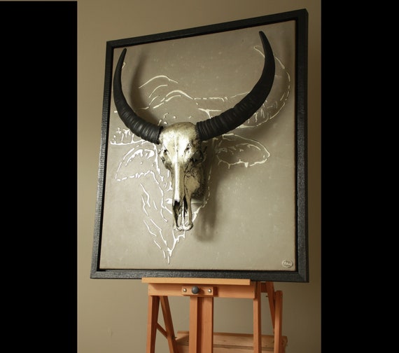 Cow Skull Cow Decorative Skull Taxidermy Skull Decor Etsy