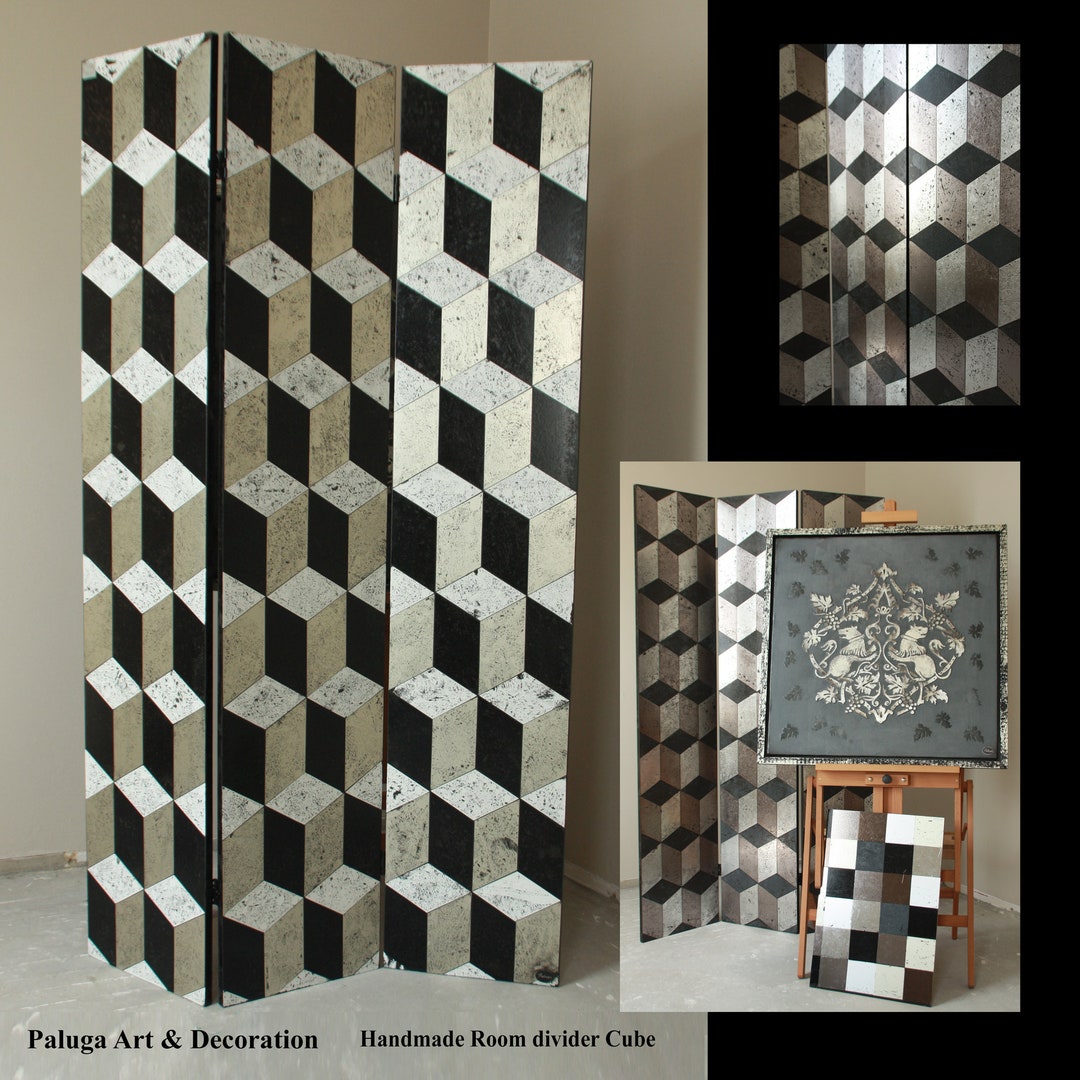 Room Divider, Wooden Room Divider, Paravent, Room Separator, Folding Screen, Privacy Partition