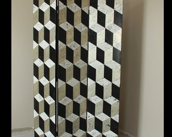 Room Divider, Wooden Room Divider, Paravent, Room Separator, Folding Screen, Privacy Partition,Room Decor Partition, Interior Partition