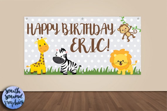 Safari Animals Zoo Background for Birthday Photography 7x5 Adventured Jungle Animals Baby Shower Backdrop Vinyl African Wild World Happy Birthday Backgrounds for Cake Table Decor