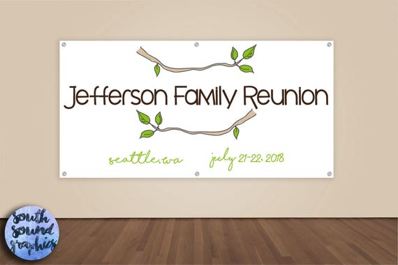 Reunion Banner Family Sign Family Tree Family Reunion Banner Vinyl Sign Family Reunion Photo Backdrop Family Reunion Banner