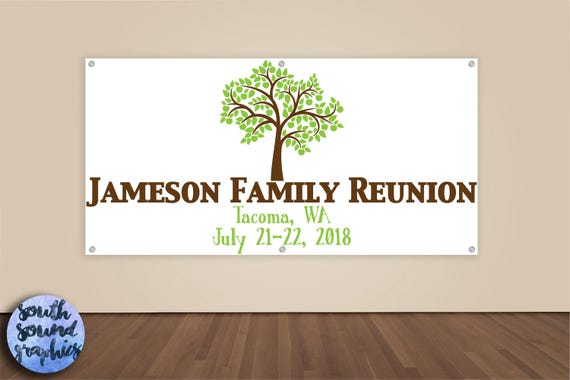 Reunion Banner Family Sign Family Tree Family Reunion Banner Vinyl Sign Family Reunion Photo Backdrop Family Reunion Banner