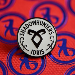 Szpilka z twardej emalii Shadowhunters - stela, świecąca w ciemności, idris, szpilka fandomowa, szpilka literacka, runy, mól książkowy, nefilim