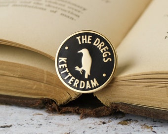 The Dregs membership enamel pin - Six of Crows, Crooked Kingdom, bookish pin, book lover, crow, literary gift, kaz fanart, dregs crew,fandom