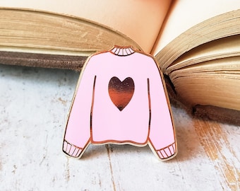 Sweater Weather enamel pin -  fall accessory, autumn lover gift, fall, 70s style, personalized, stocking stuffer