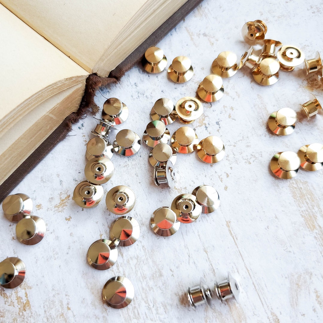 Locking Pin Backs (5)- Pack of Backs, Enamel Pin, Lapel Pin, Hat Pin ...