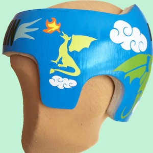 Baby Helmet Sticker Decals, Boy Cranial Band Decals Design, Dragon Themed Doc Band Decals for Plagiocephaly or Craniosynostosis Helmet