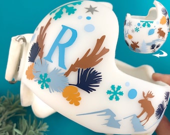 Cranial Band Decals Boy, Baby Helmet Docband Sticker Decal Design, Winter Nature Cranial Helmet Decals by Babbleworthy for Plagio Cranio