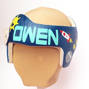 Cranial Band Doc Band Baby Helmet Decals , Personalized Galaxy Planet Design for Baby Helmet