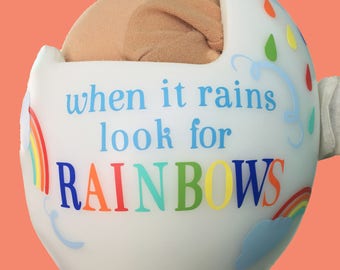 Baby Helmet Decals Stickers, Cranial Band Decals, Doc Band Decal Design, Rainbow Themed for Girl or Boy