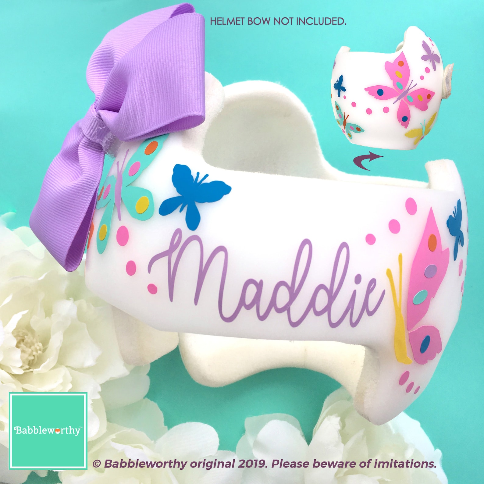 Cranial Helmet Decals Girl Colorful Butterfly Cranial Band Etsy