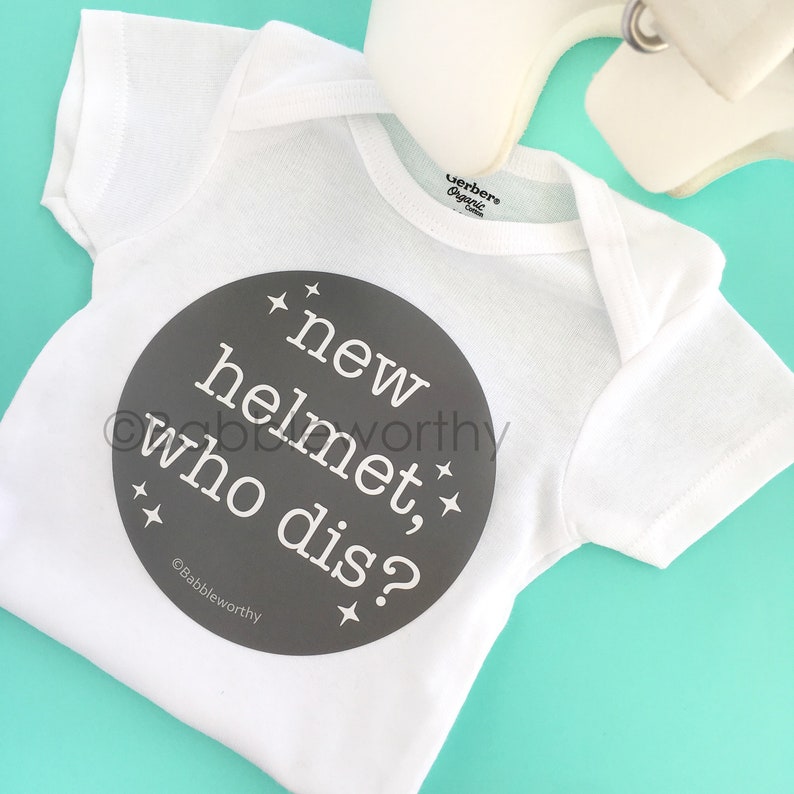 New Helmet Docband Sticker for Plagiocephaly Helmet Baby Boy Or Girl Shirt or Onesie Not Included Cranial Band Helmet Baby Sticker Only