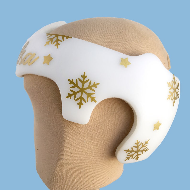 Cranial Band Decals Girl Snowflake Holiday Baby Helmet Etsy