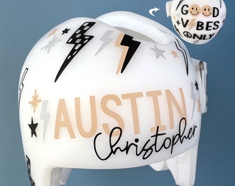 Cranial Band Decals, Baby Helmet Stickers Decals Neutral Lightning Design for Plagio Cranio Docband Decals Starband (Helmet Not Included)