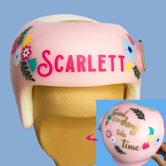 Cranial Helmet Sticker Decals Docband Baby Girl Floral Design Etsy