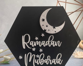 Ramadan Mubarak sign Muslim holiday Ramadan Gift Ramadan Decoration