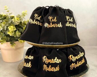 Ramadan Mubarak Favor Bags, Eid Mubarak favor bags, customizable