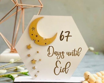 Days until Eid - Decorative Stand - Eid Decoration -  Eid gifts - Eid countdown calendar