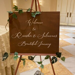 Wood welcome sign nikkah barat walima Muslim wedding Islamic wedding