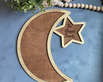 Moon and Star Ramadan Eid Tray, Ramadhan Decor, Eid Decor, Islamic gifts