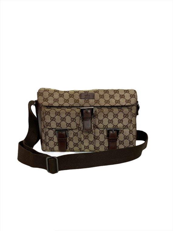 Authentic Gucci Monogram Shoulder Bag Crossbody Ba