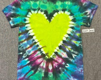 Pink Heart Tie Dye T-shirt, 2X 3X 4X 5X 6X, Pink Tie Dye Top