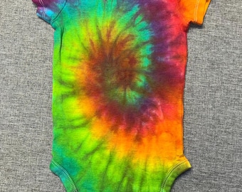 Rainbow Spiral Tie Dye Onesie 6-9month