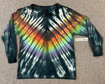 Darkside of the Moon Long Sleeve Tie Dye Shirt Child Small