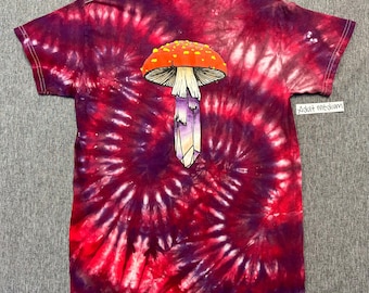 Crystal Mushroom Tie Dye Shirt Adult Medium