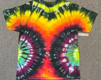 Rainbow Burst Tie Dye Shirt Adult Large