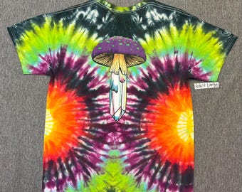 Crystal Mushroom Tie Dye Shirt Adult Large