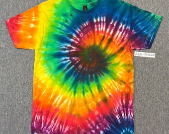 Rainbow Spiral Tie Dye Shirt Adult Medium